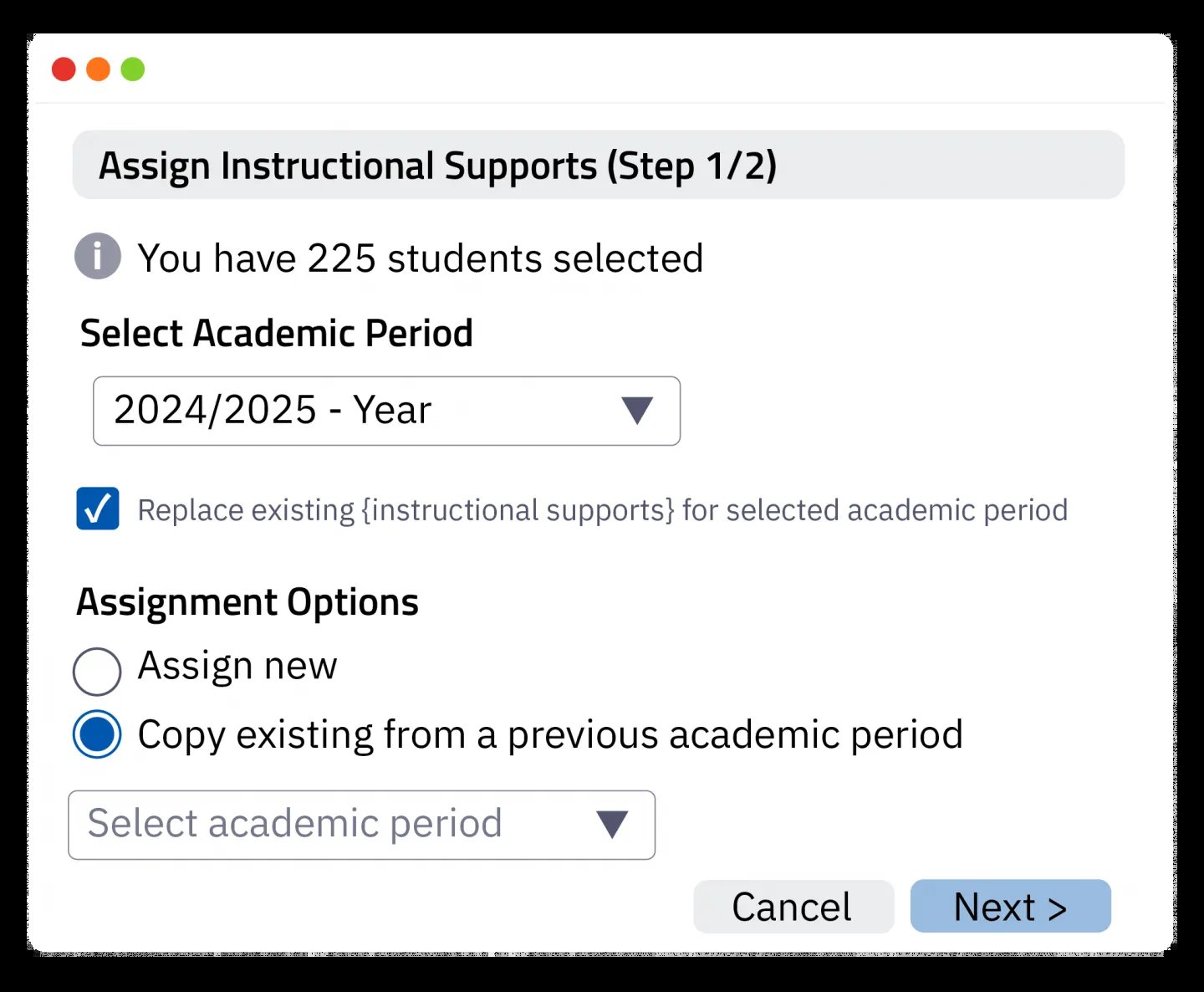 Dashboard of Ellevation Platform
